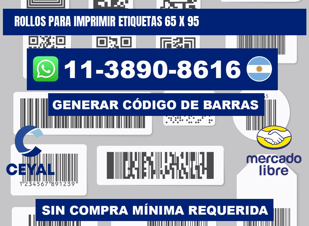 rollos para imprimir etiquetas 65 x 95