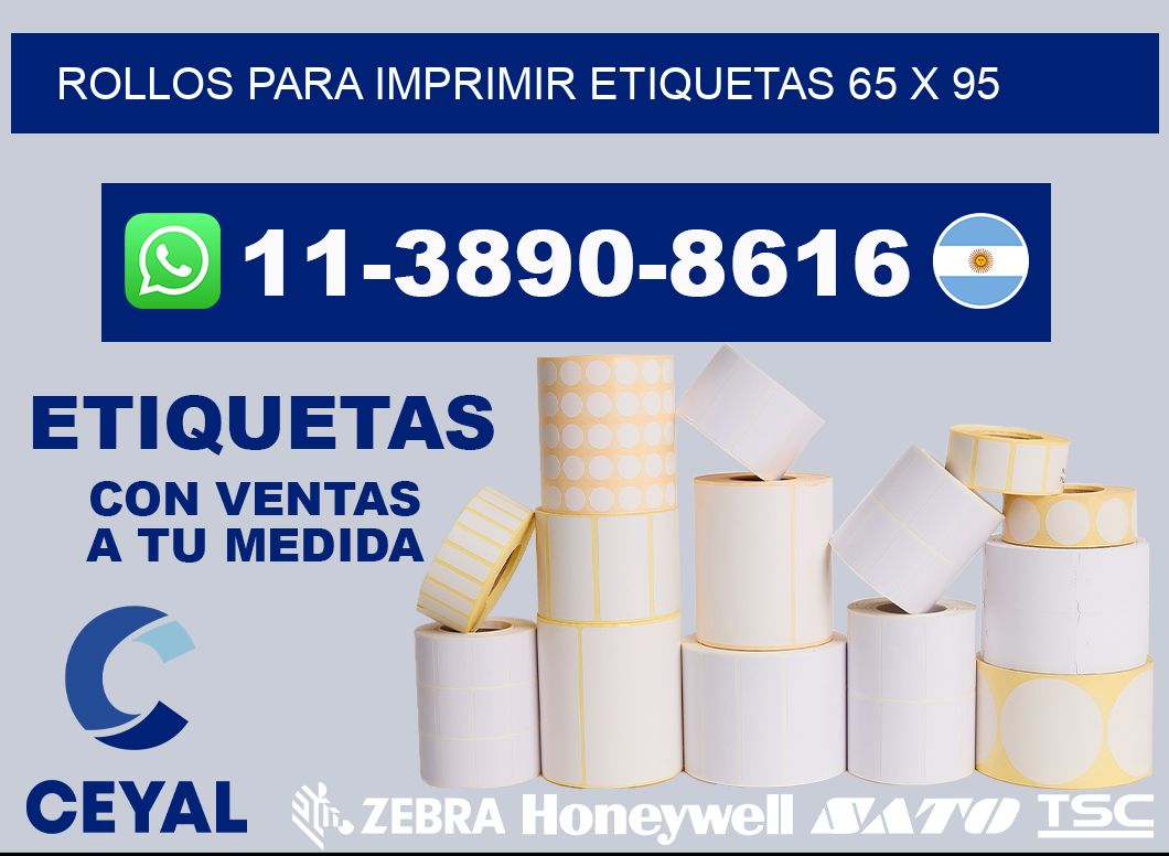 rollos para imprimir etiquetas 65 x 95