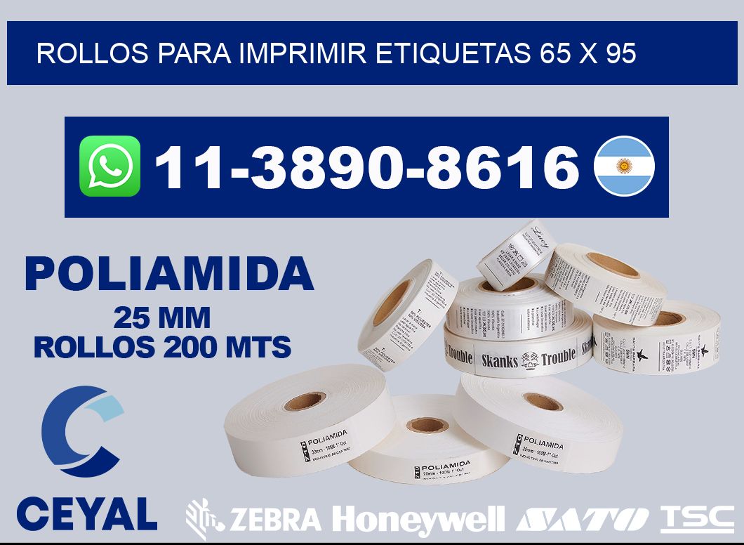 rollos para imprimir etiquetas 65 x 95