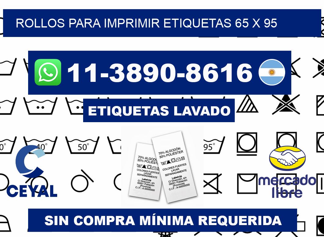 rollos para imprimir etiquetas 65 x 95