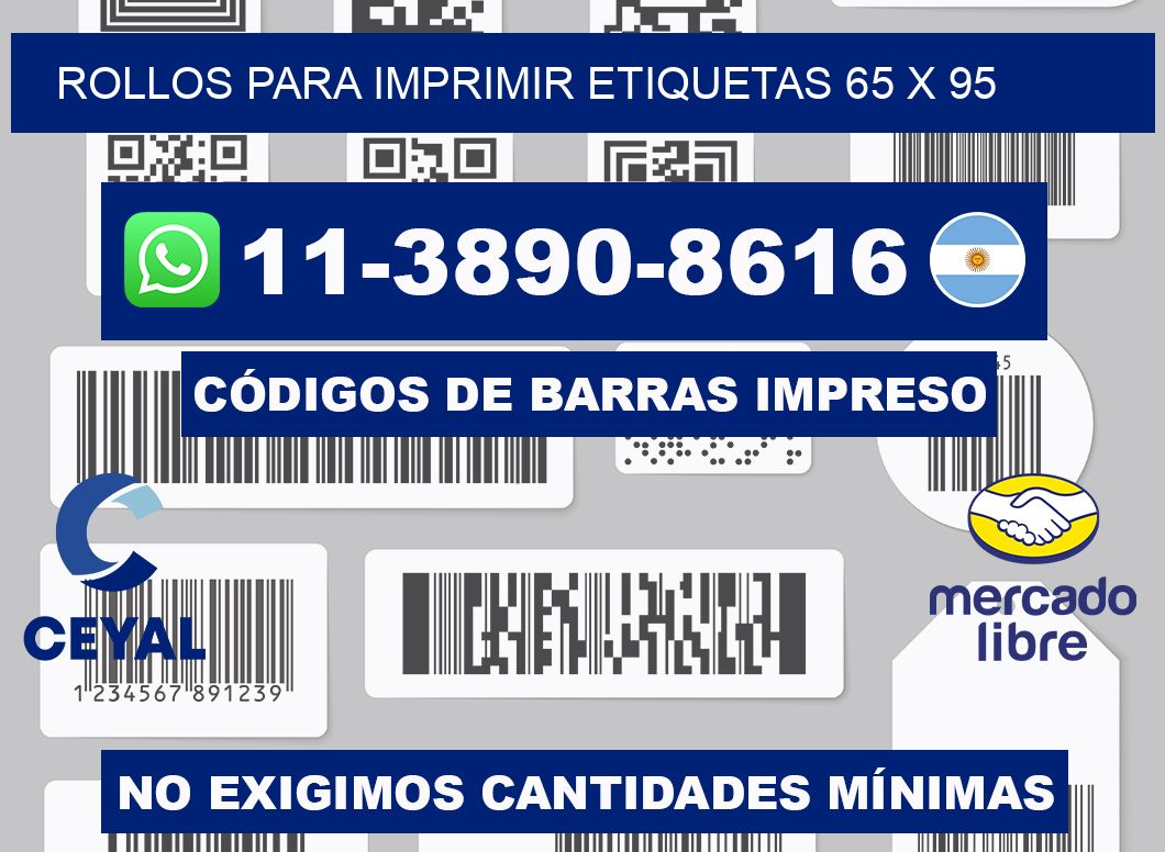 rollos para imprimir etiquetas 65 x 95
