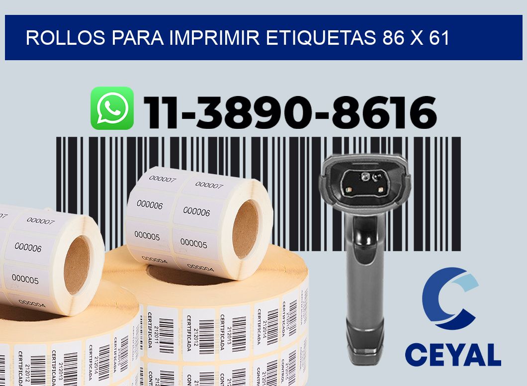 rollos para imprimir etiquetas 86 x 61