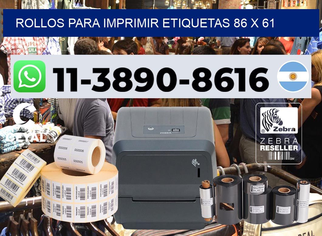 rollos para imprimir etiquetas 86 x 61