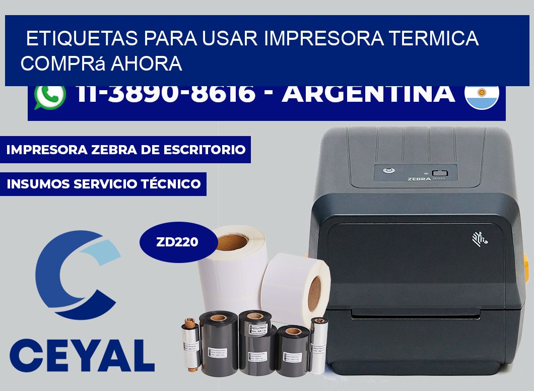 ETIQUETAS PARA USAR IMPRESORA TERMICA Comprá ahora