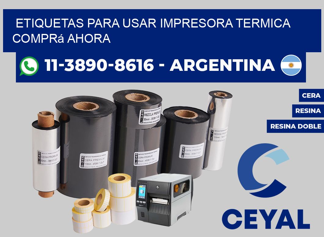 ETIQUETAS PARA USAR IMPRESORA TERMICA Comprá ahora