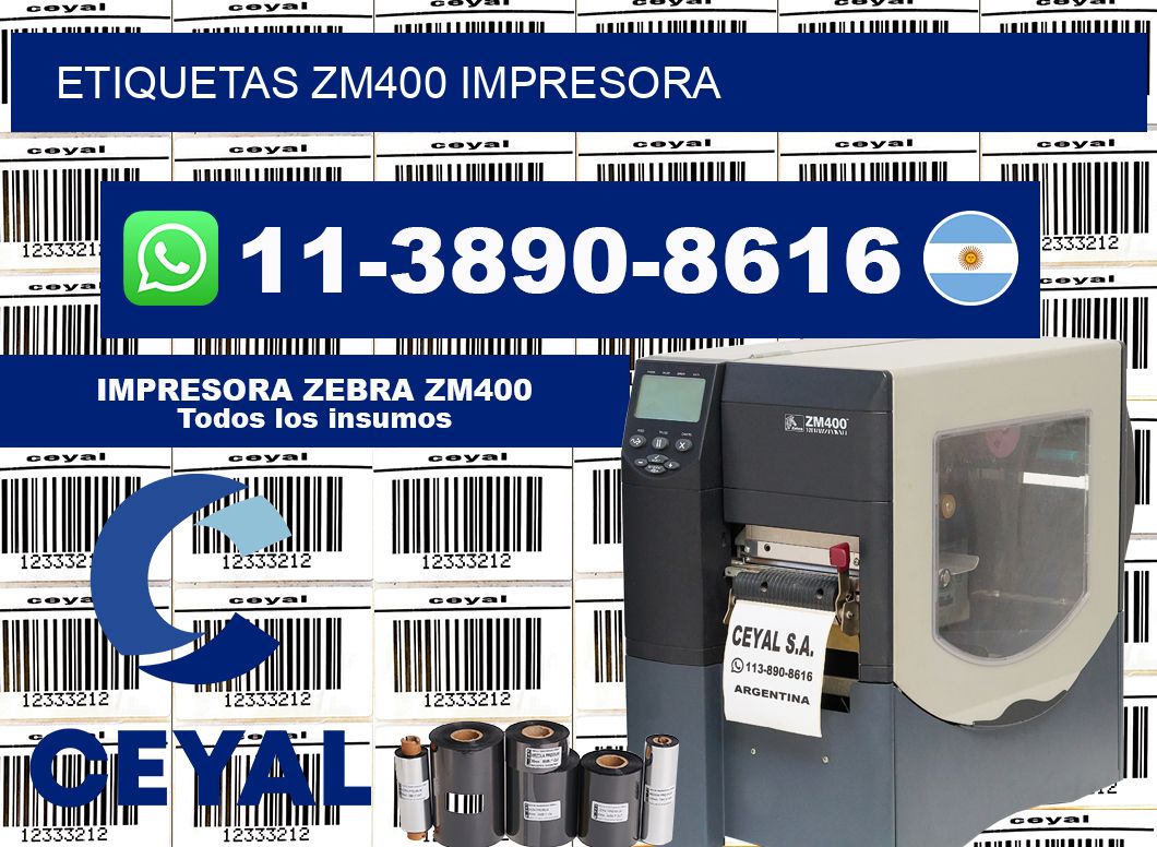 ETIQUETAS ZM400 impresora