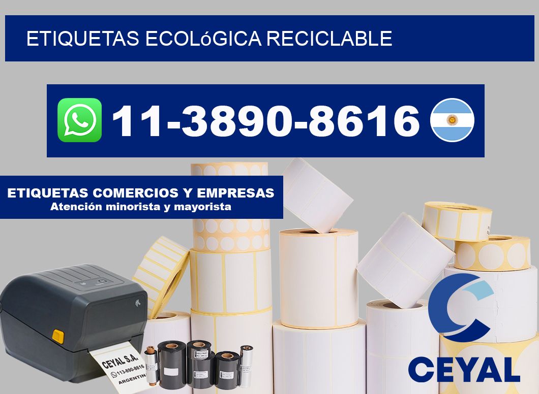 ETIQUETAS ecológica reciclable