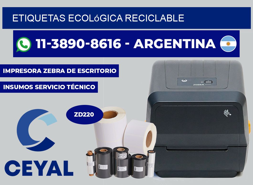 ETIQUETAS ecológica reciclable