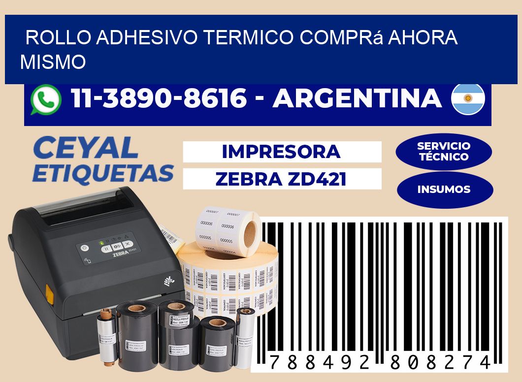 ROLLO ADHESIVO TERMICO Comprá ahora mismo