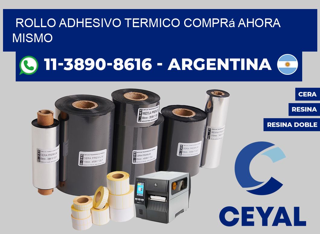 ROLLO ADHESIVO TERMICO Comprá ahora mismo