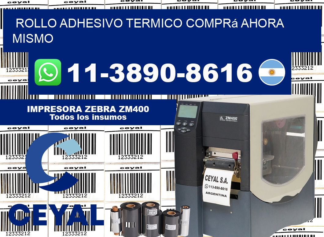 ROLLO ADHESIVO TERMICO Comprá ahora mismo