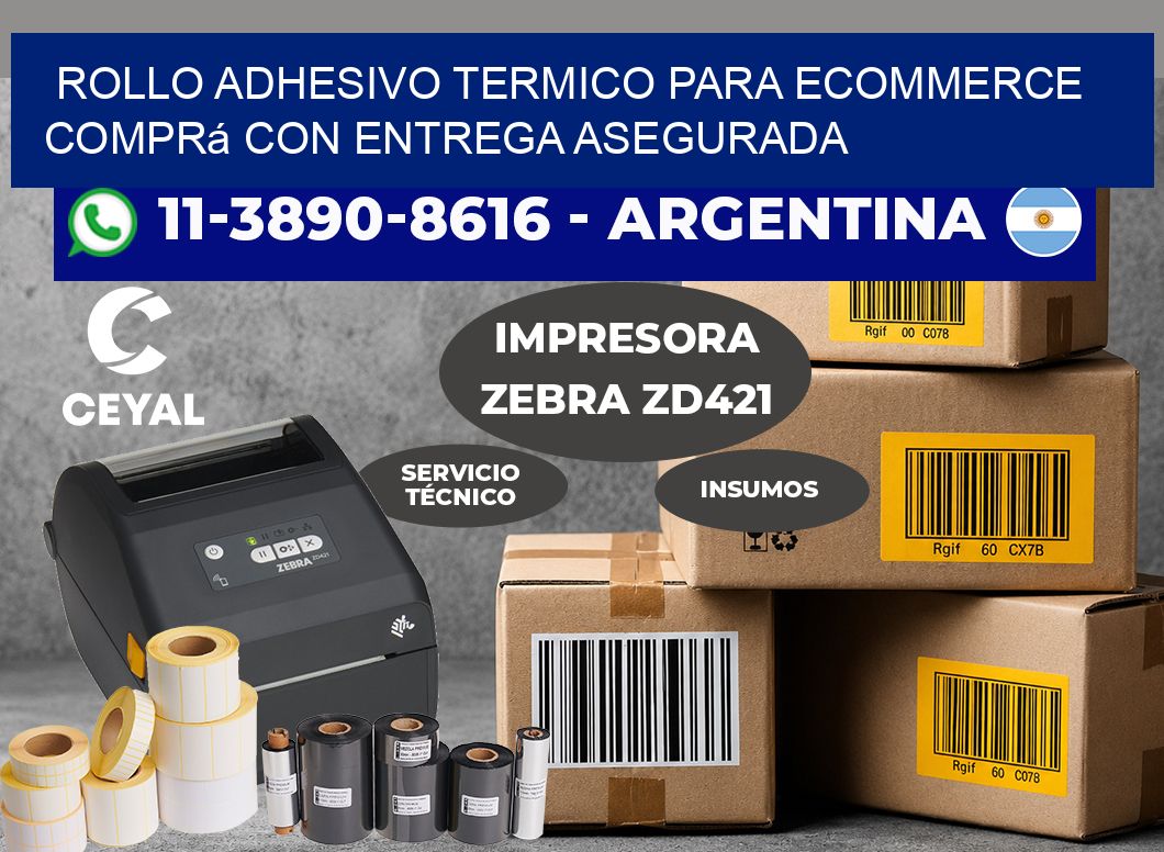 ROLLO ADHESIVO TERMICO PARA ECOMMERCE Comprá con entrega asegurada
