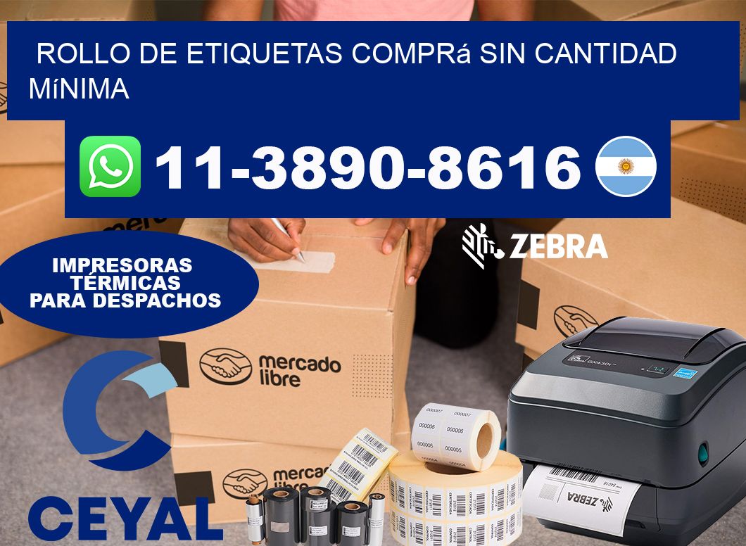 ROLLO DE ETIQUETAS Comprá sin cantidad mínima