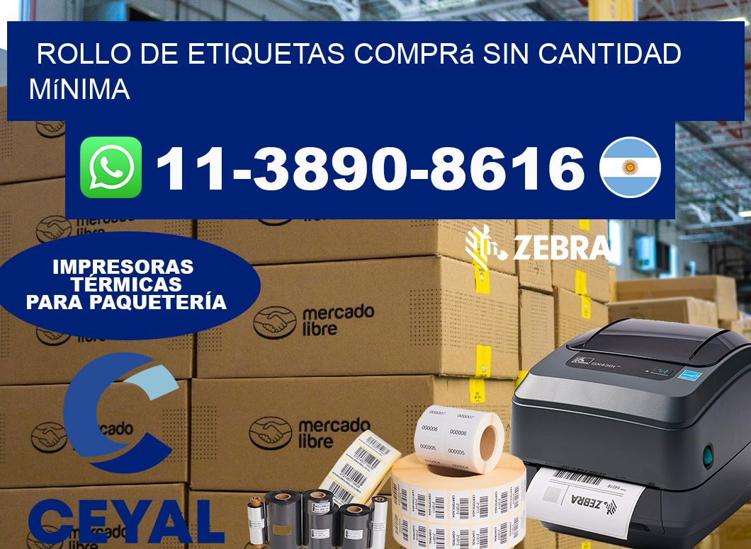 ROLLO DE ETIQUETAS Comprá sin cantidad mínima