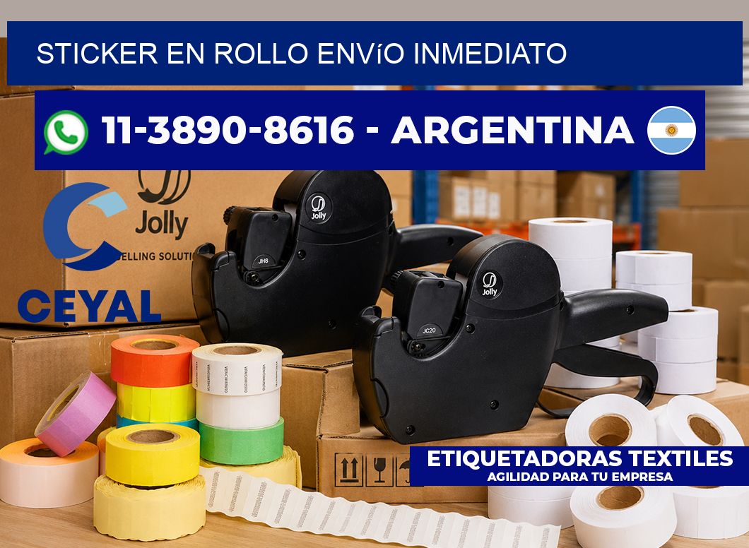STICKER EN ROLLO Envío inmediato