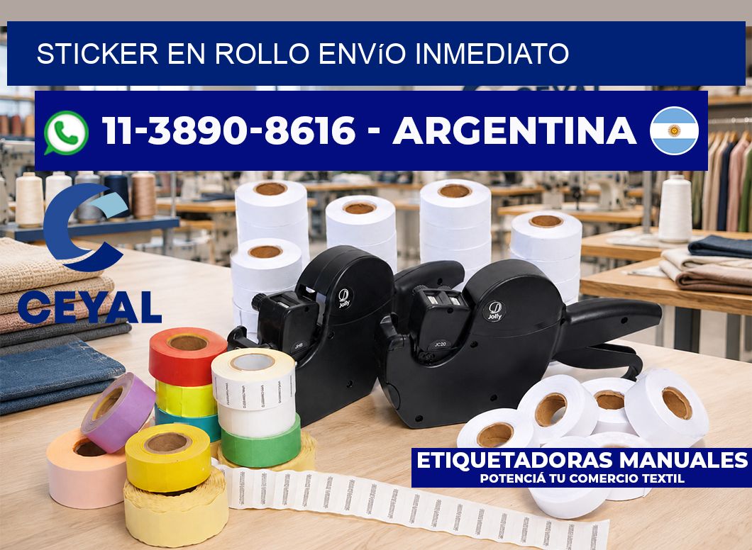 STICKER EN ROLLO Envío inmediato