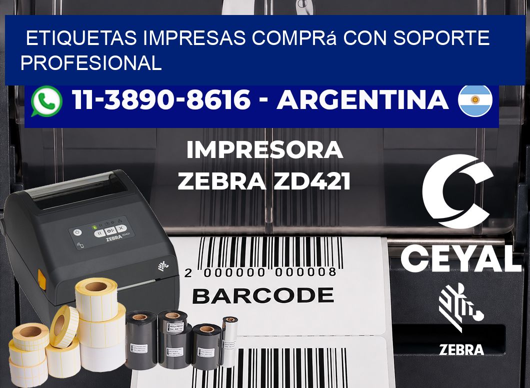etiquetas impresas Comprá con soporte profesional