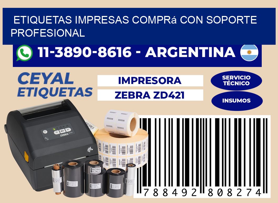 etiquetas impresas Comprá con soporte profesional
