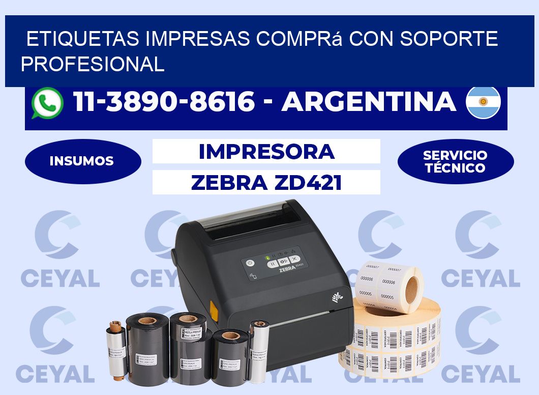 etiquetas impresas Comprá con soporte profesional