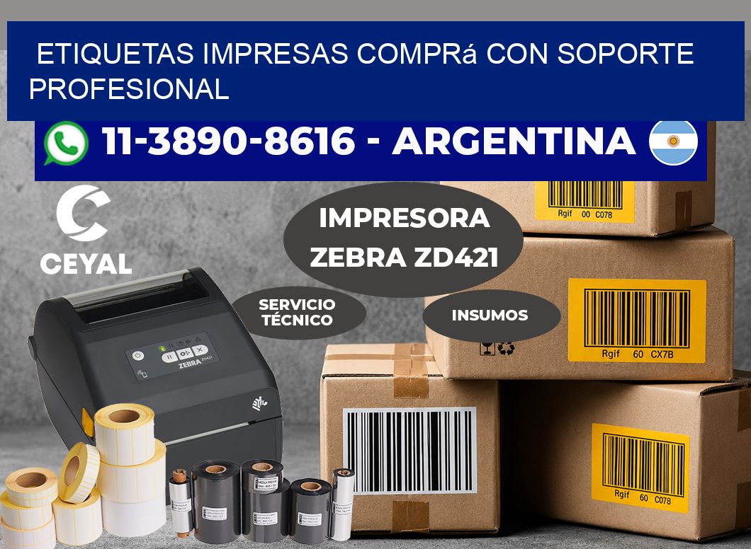etiquetas impresas Comprá con soporte profesional