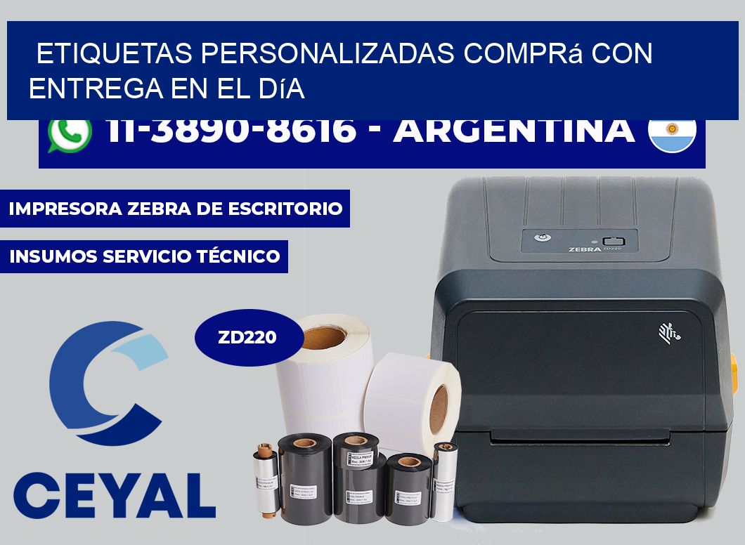 etiquetas personalizadas Comprá con entrega en el día
