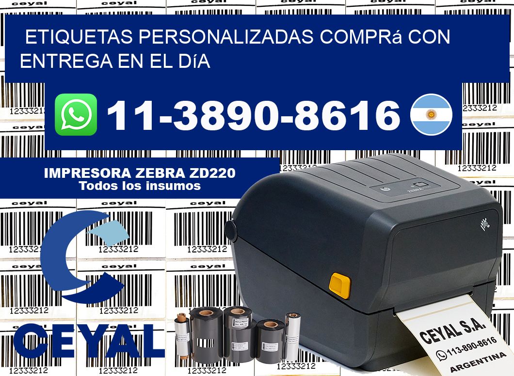 etiquetas personalizadas Comprá con entrega en el día