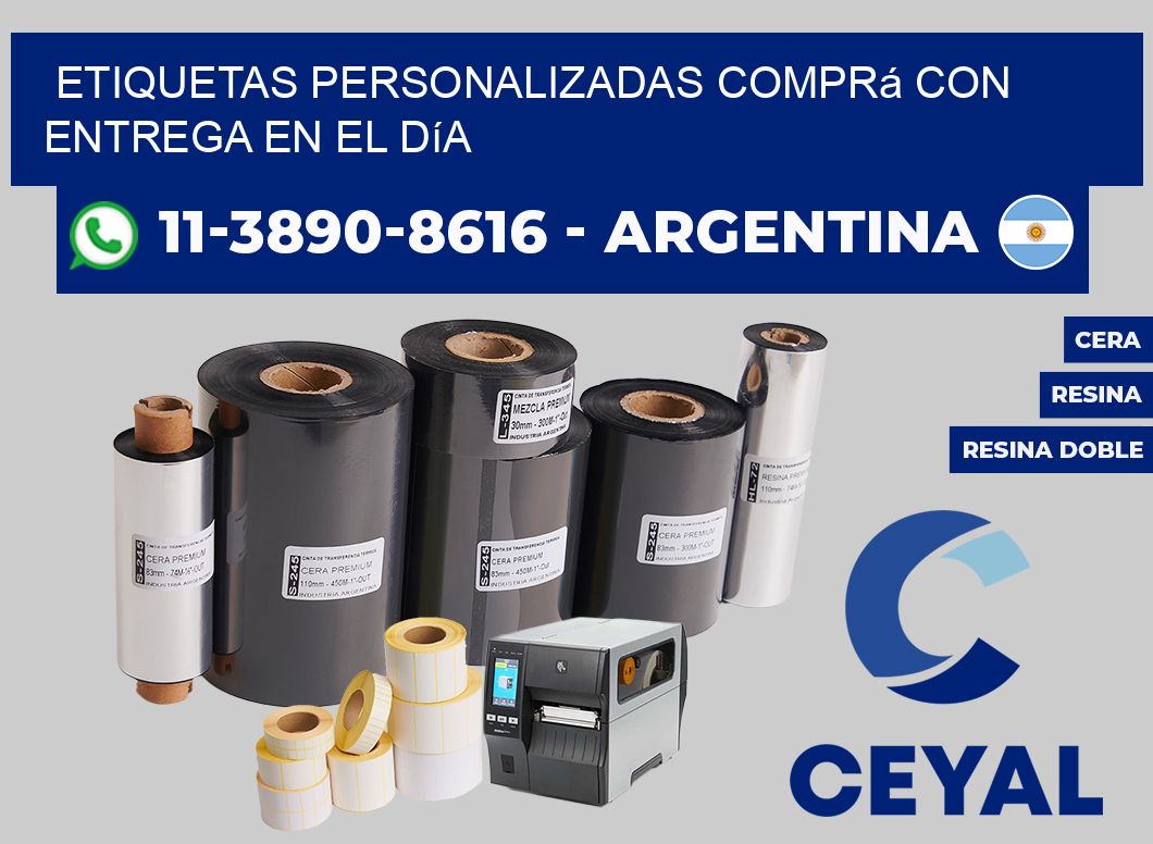 etiquetas personalizadas Comprá con entrega en el día