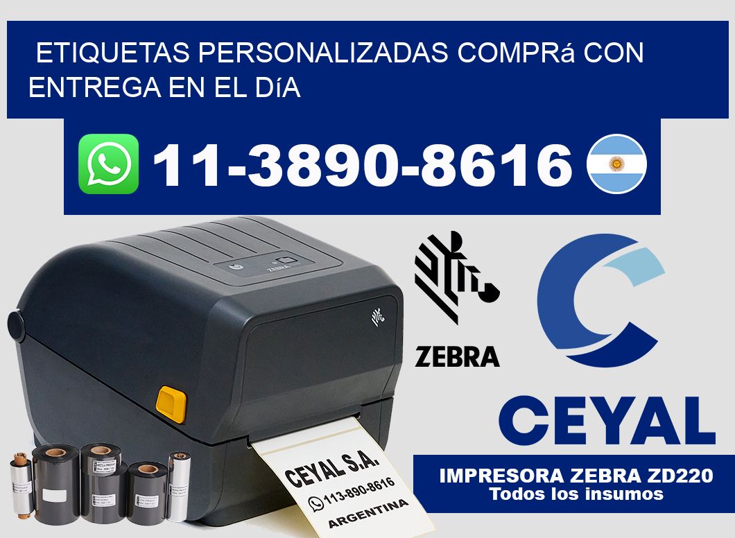 etiquetas personalizadas Comprá con entrega en el día