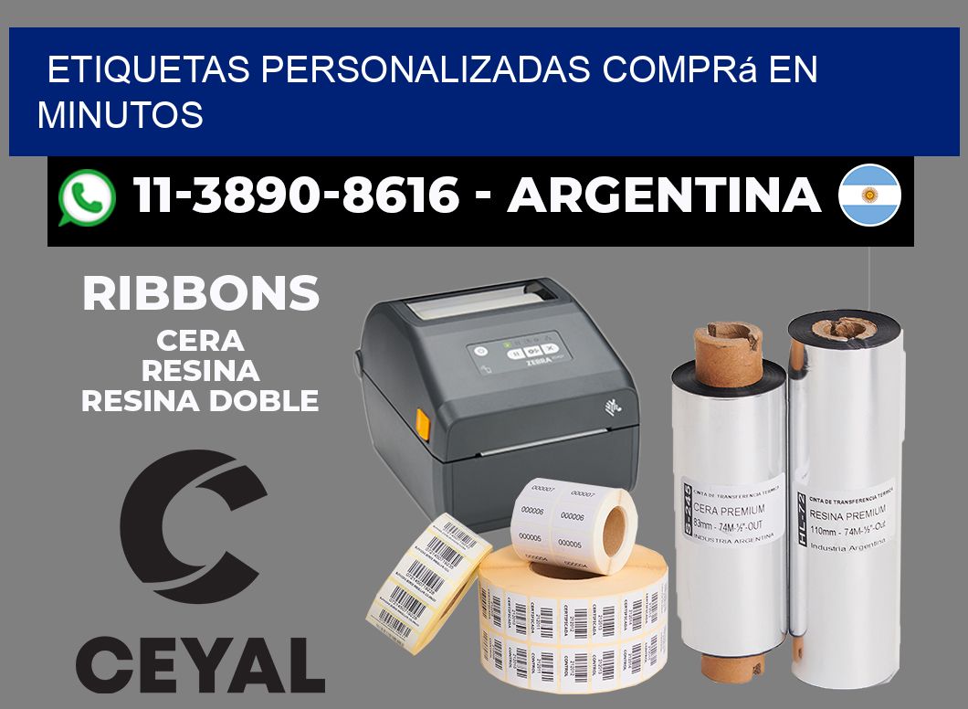 etiquetas personalizadas Comprá en minutos