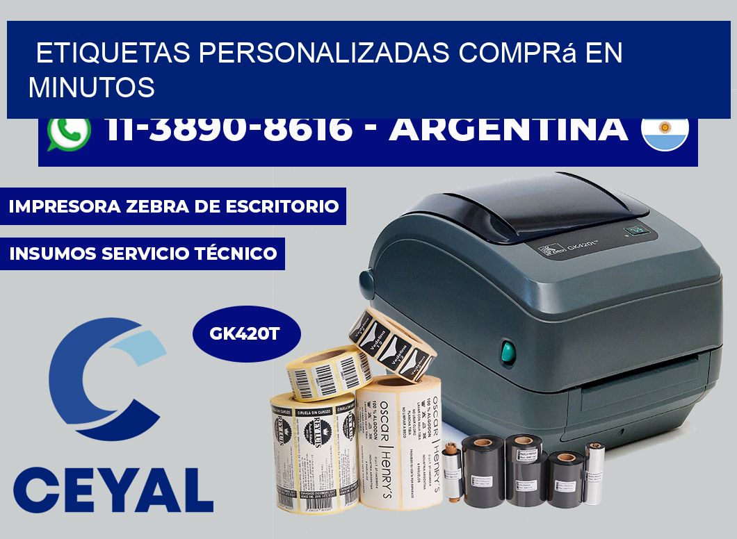 etiquetas personalizadas Comprá en minutos