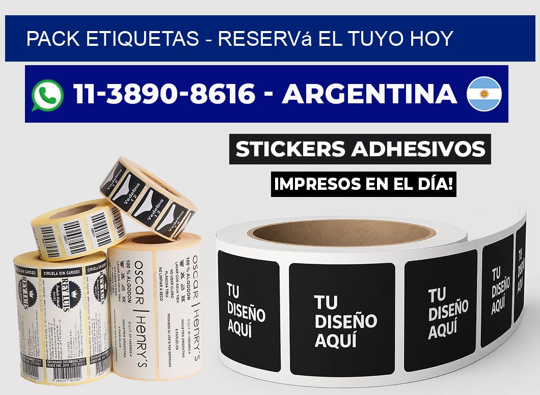 pack etiquetas - Reservá el tuyo hoy