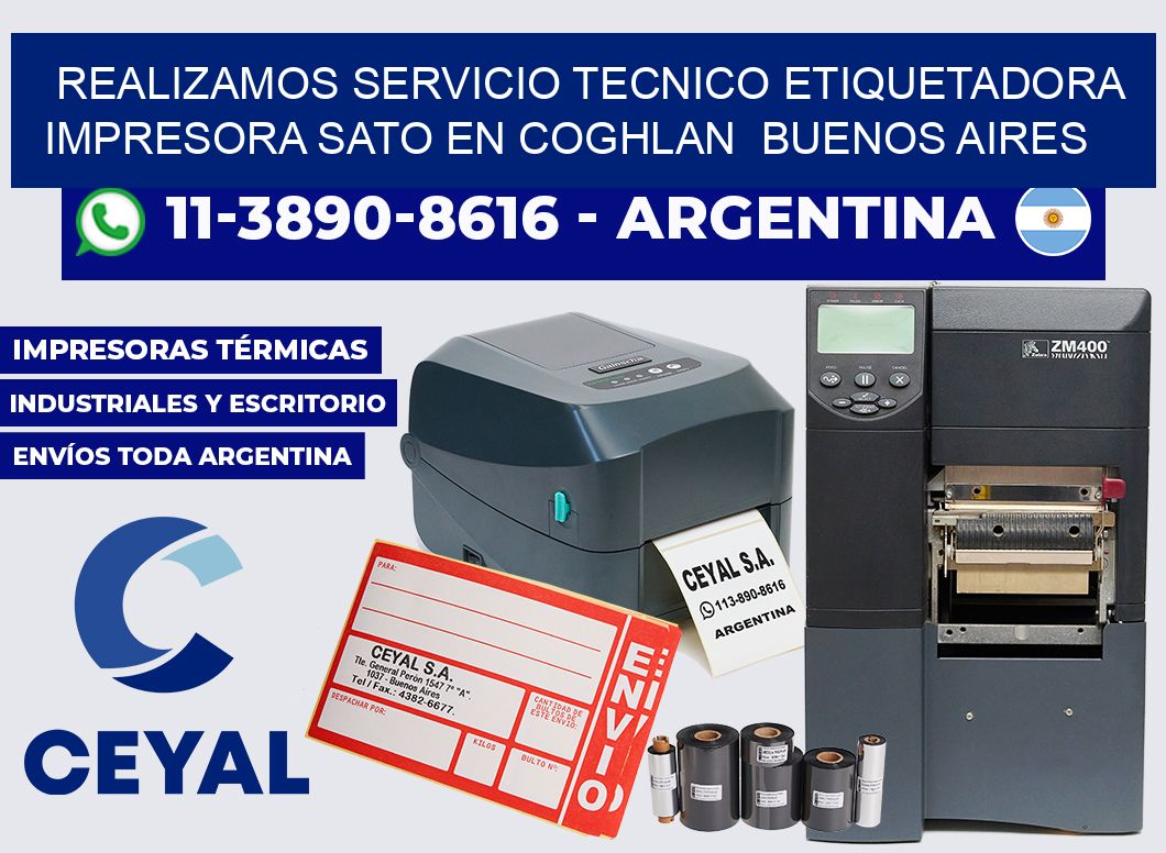 realizamos servicio tecnico etiquetadora impresora Sato en Coghlan Buenos Aires