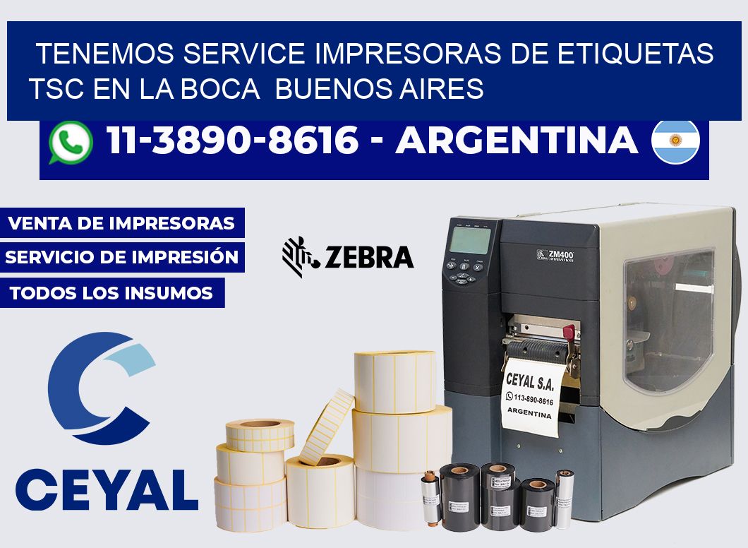 tenemos service Impresoras de Etiquetas TSC en La Boca  Buenos Aires