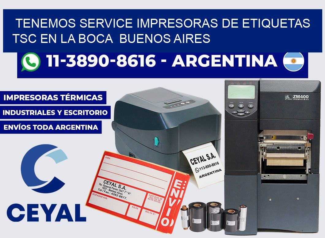 tenemos service Impresoras de Etiquetas TSC en La Boca  Buenos Aires