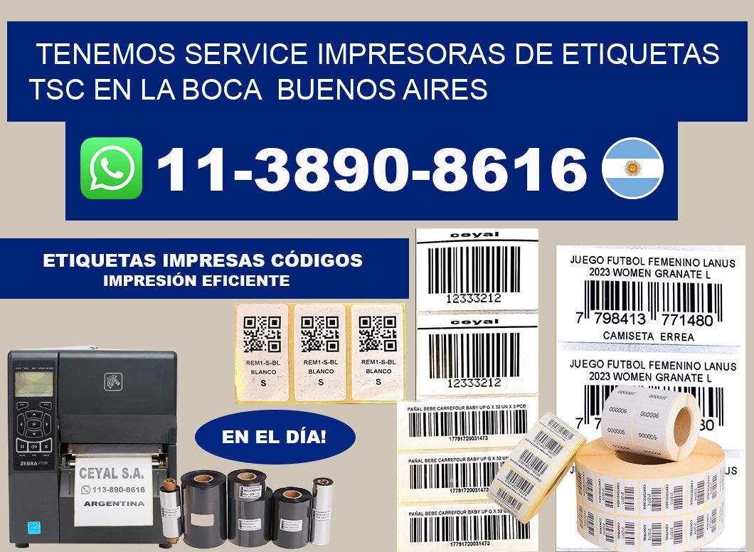 tenemos service Impresoras de Etiquetas TSC en La Boca  Buenos Aires