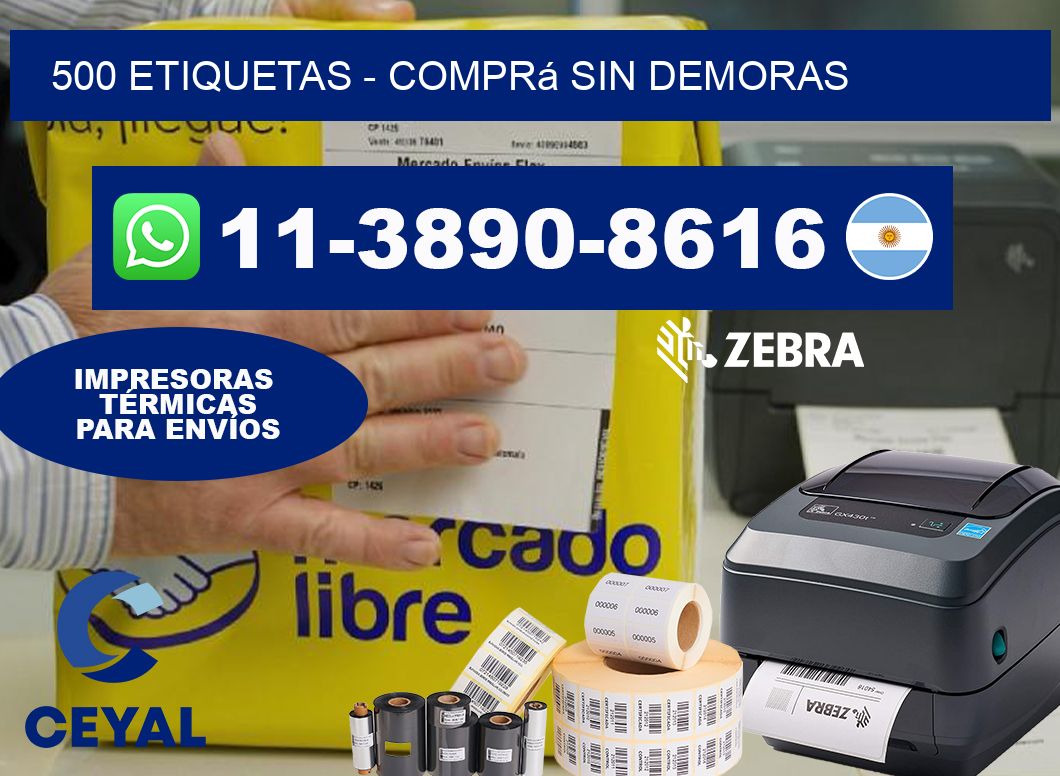 500 ETIQUETAS - Comprá sin demoras