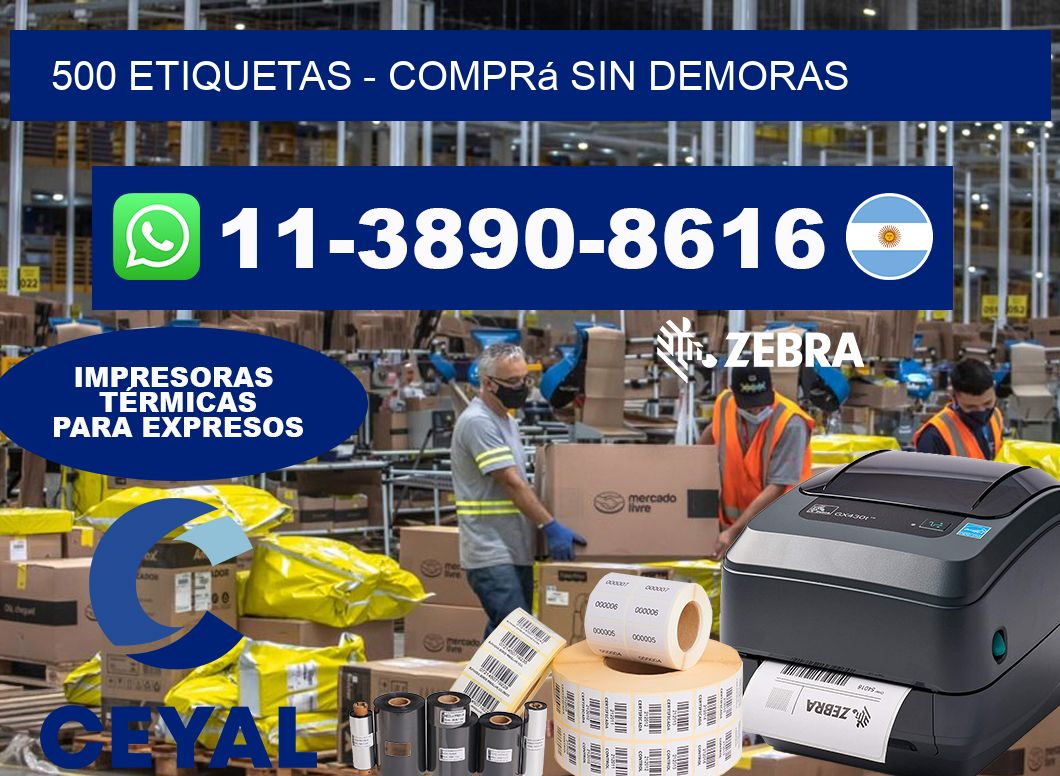 500 ETIQUETAS - Comprá sin demoras