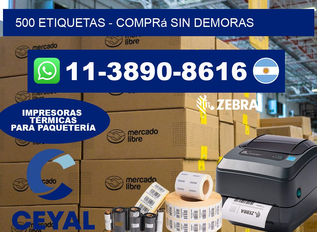 500 ETIQUETAS - Comprá sin demoras