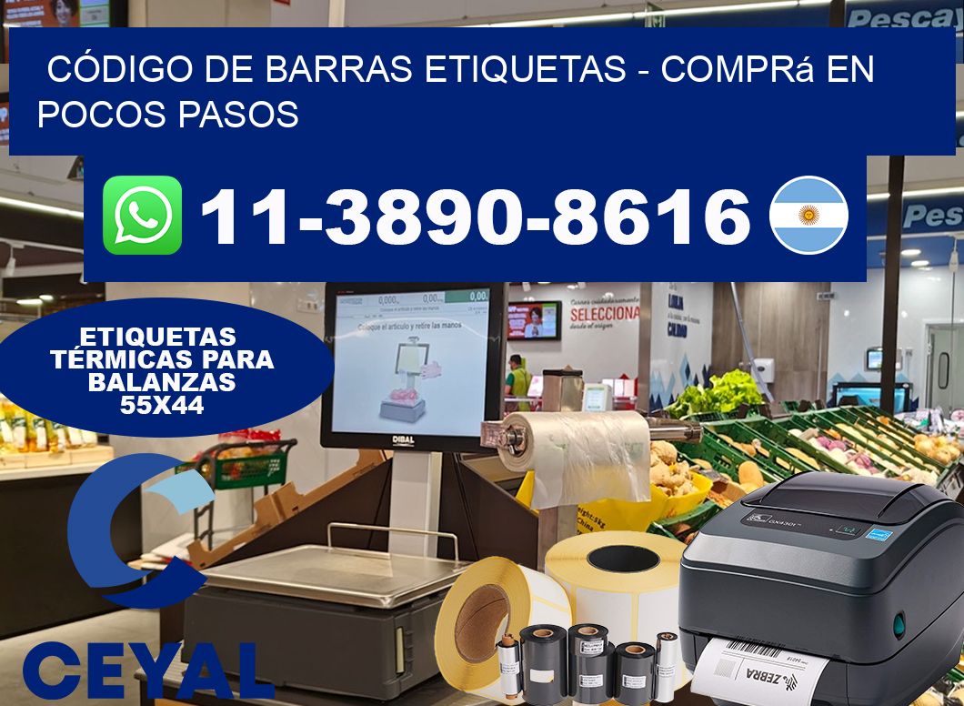 CÓDIGO DE BARRAS ETIQUETAS - Comprá en pocos pasos