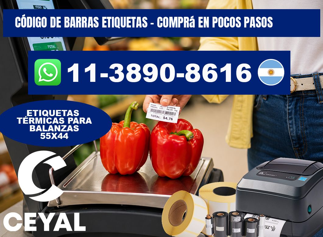 CÓDIGO DE BARRAS ETIQUETAS - Comprá en pocos pasos