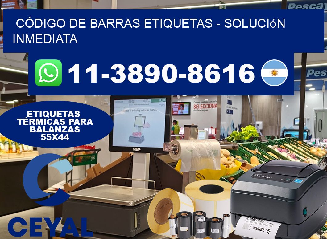 CÓDIGO DE BARRAS ETIQUETAS - Solución inmediata