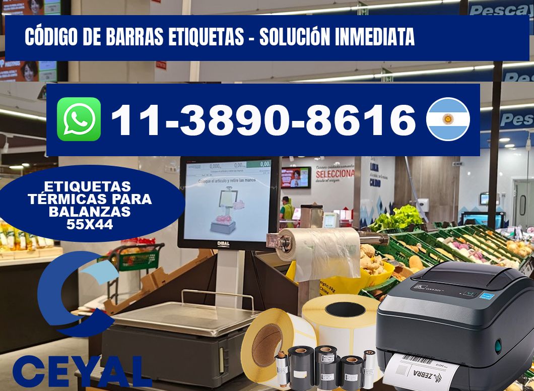 CÓDIGO DE BARRAS ETIQUETAS - Solución inmediata
