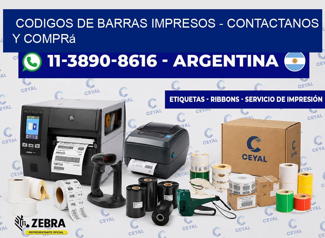 CODIGOS DE BARRAS IMPRESOS - Contactanos y comprá