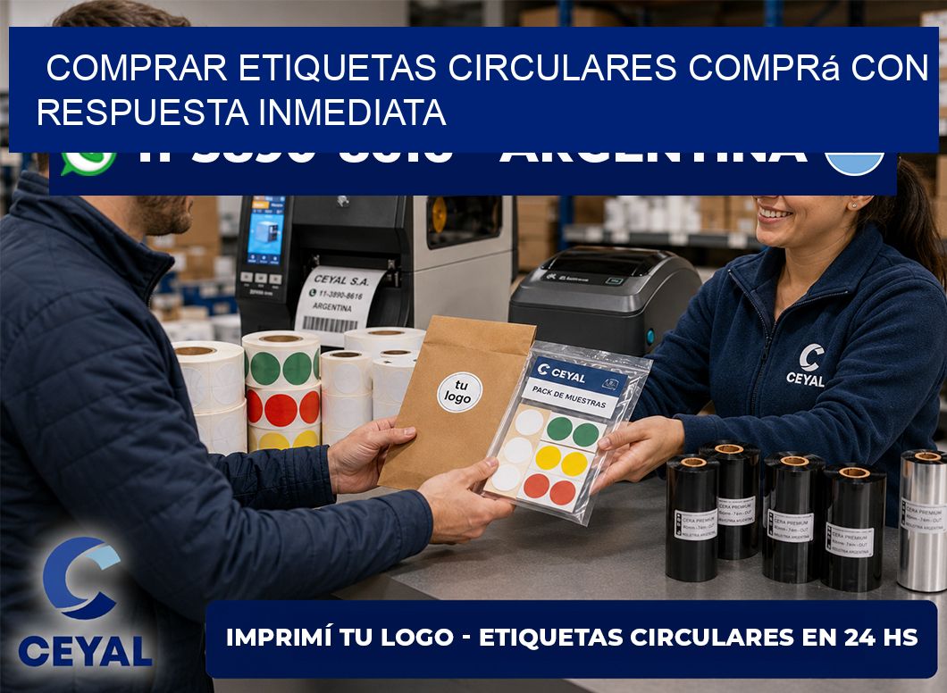 COMPRAR ETIQUETAS CIRCULARES Comprá con respuesta inmediata