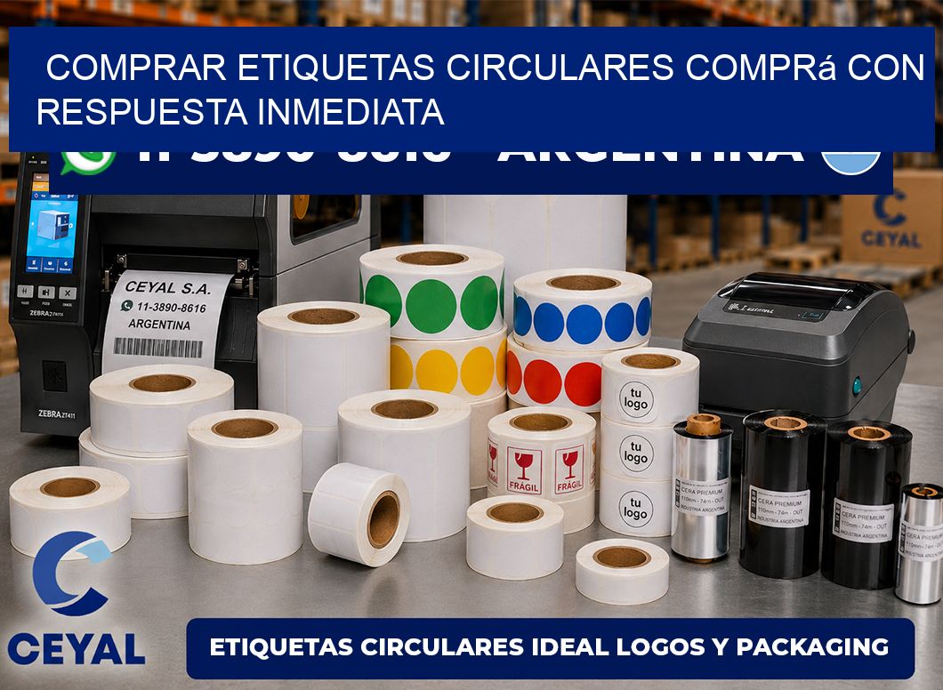 COMPRAR ETIQUETAS CIRCULARES Comprá con respuesta inmediata