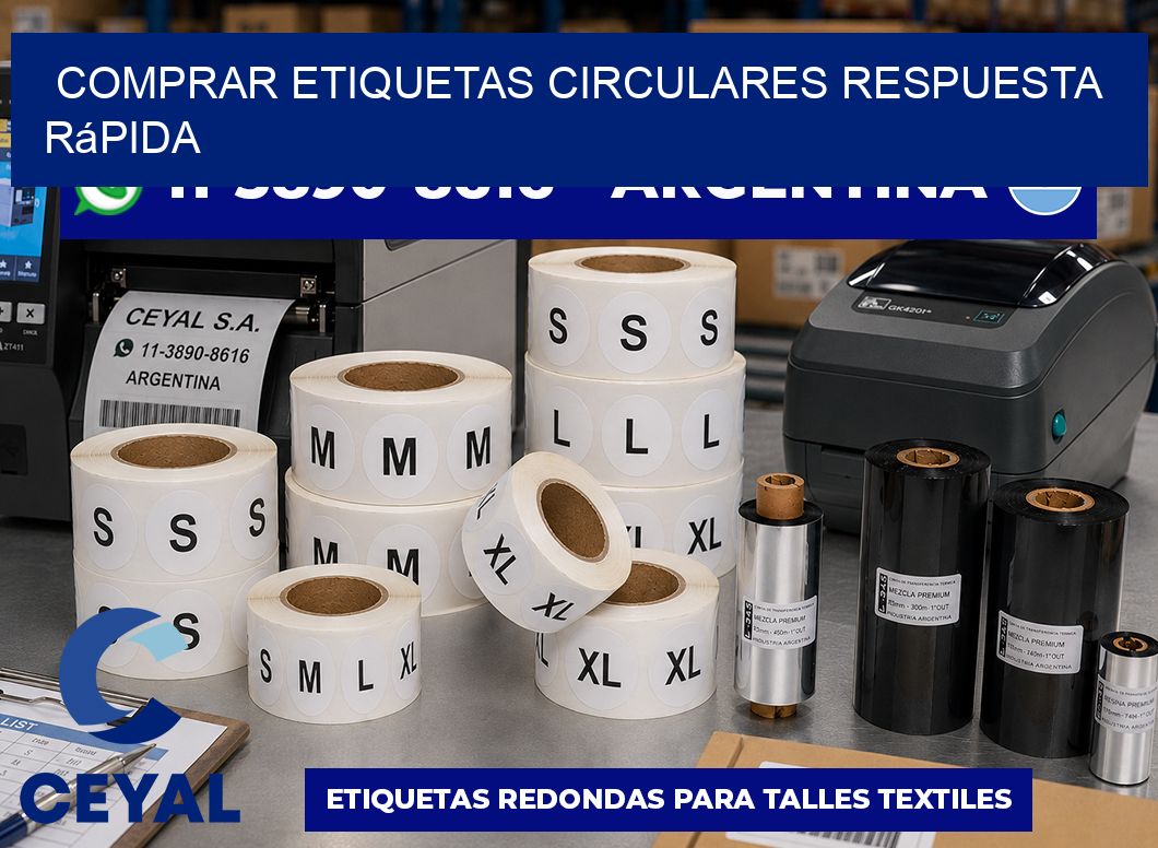 COMPRAR ETIQUETAS CIRCULARES Respuesta rápida