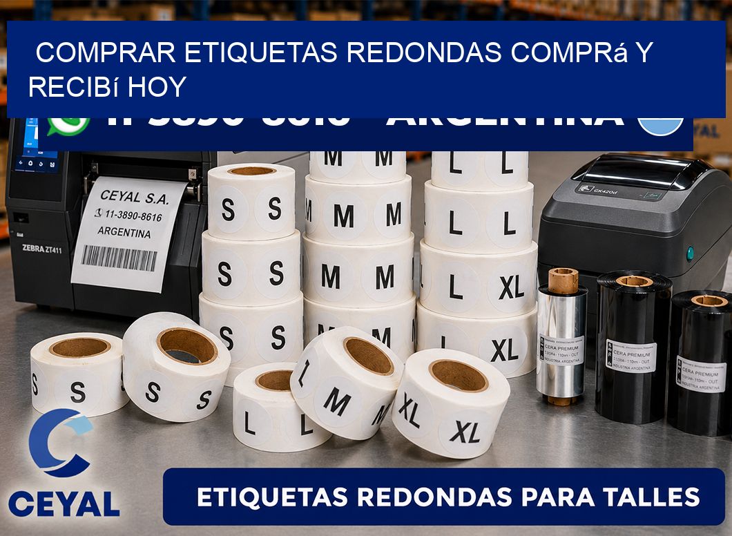 COMPRAR ETIQUETAS REDONDAS Comprá y recibí hoy