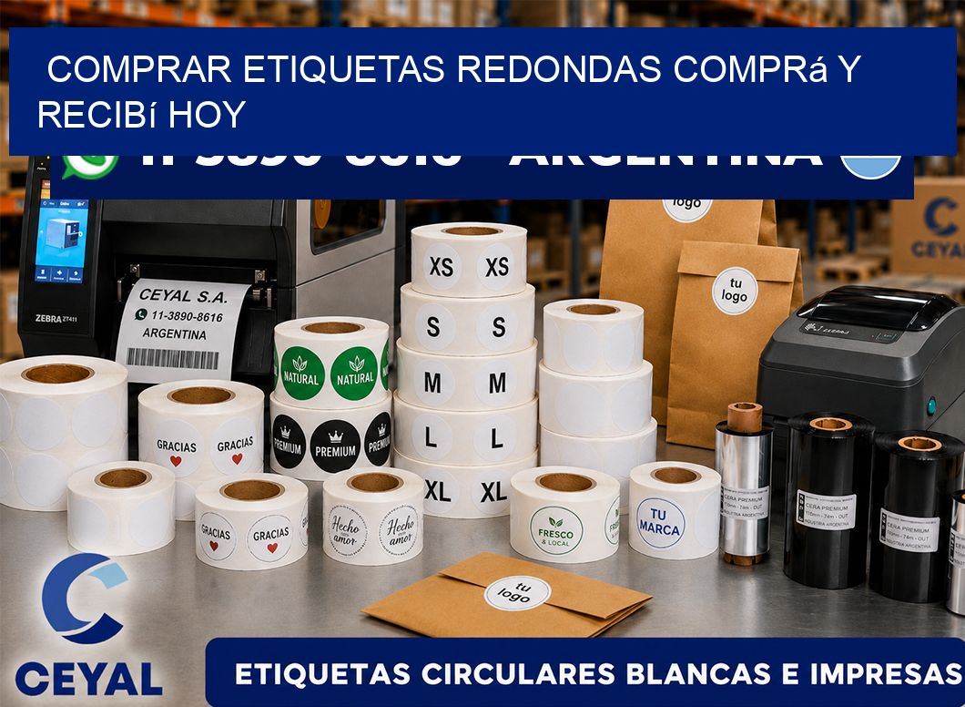 COMPRAR ETIQUETAS REDONDAS Comprá y recibí hoy