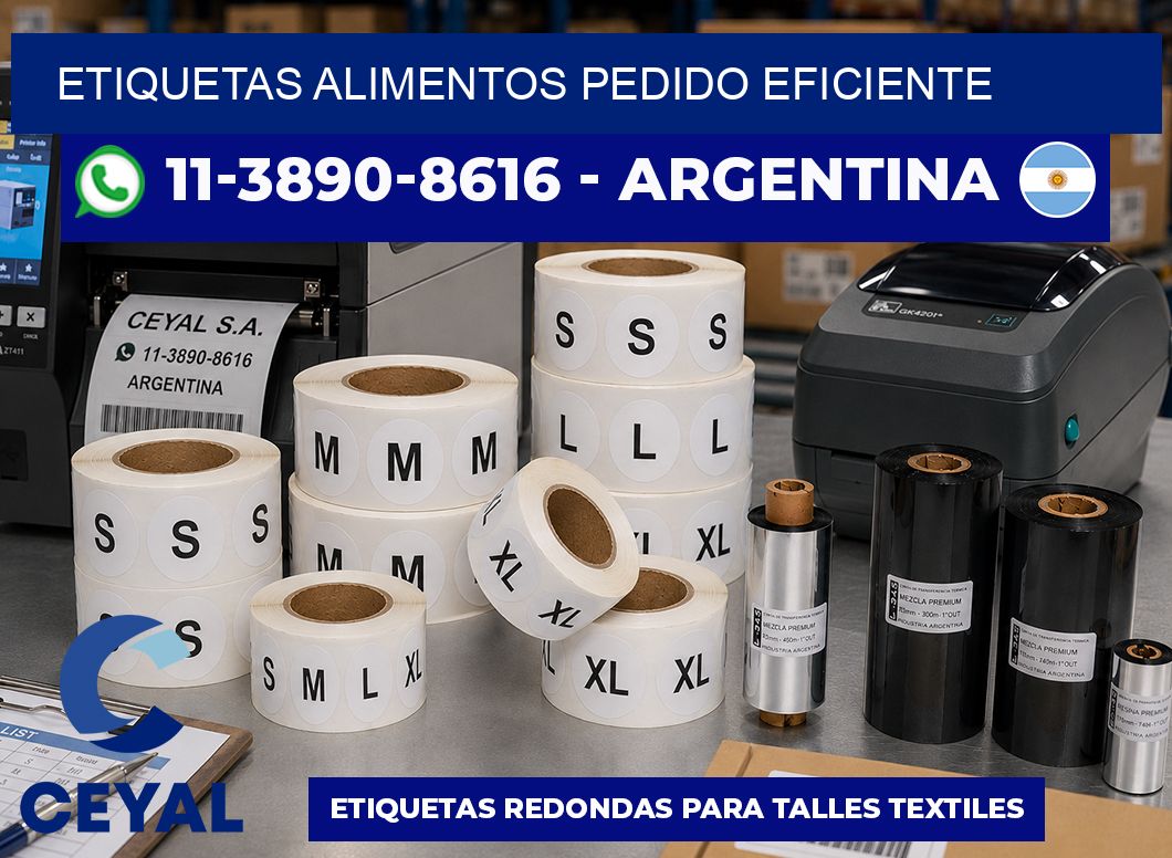 ETIQUETAS ALIMENTOS Pedido eficiente