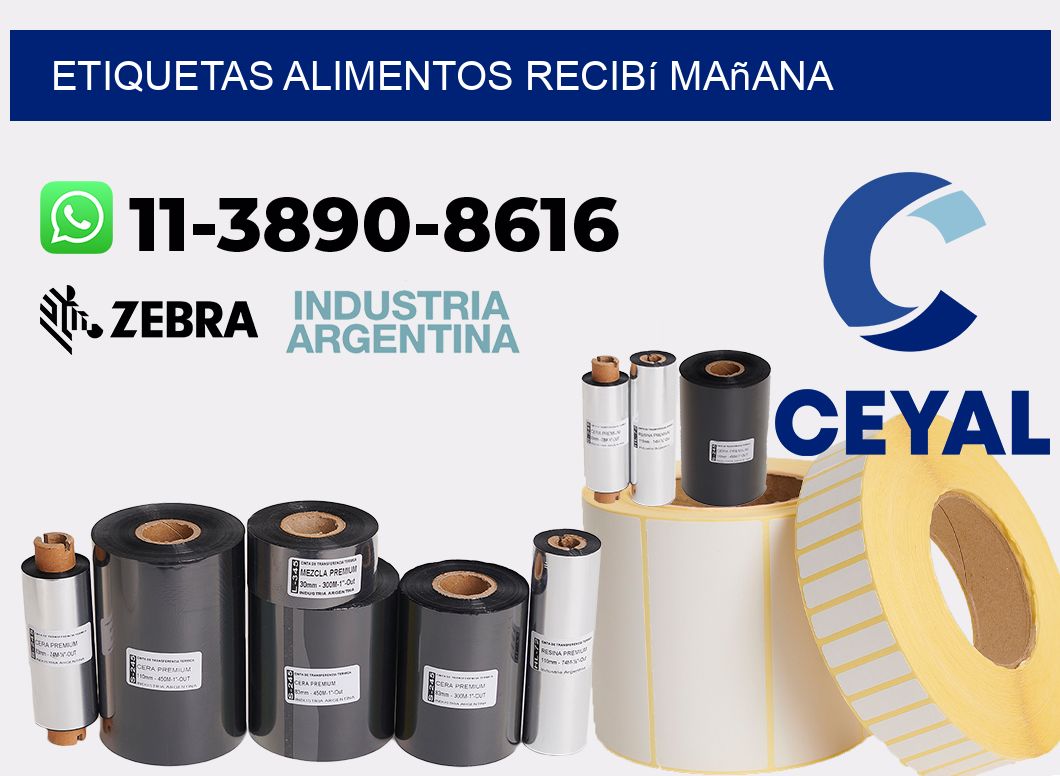 ETIQUETAS ALIMENTOS recibí mañana